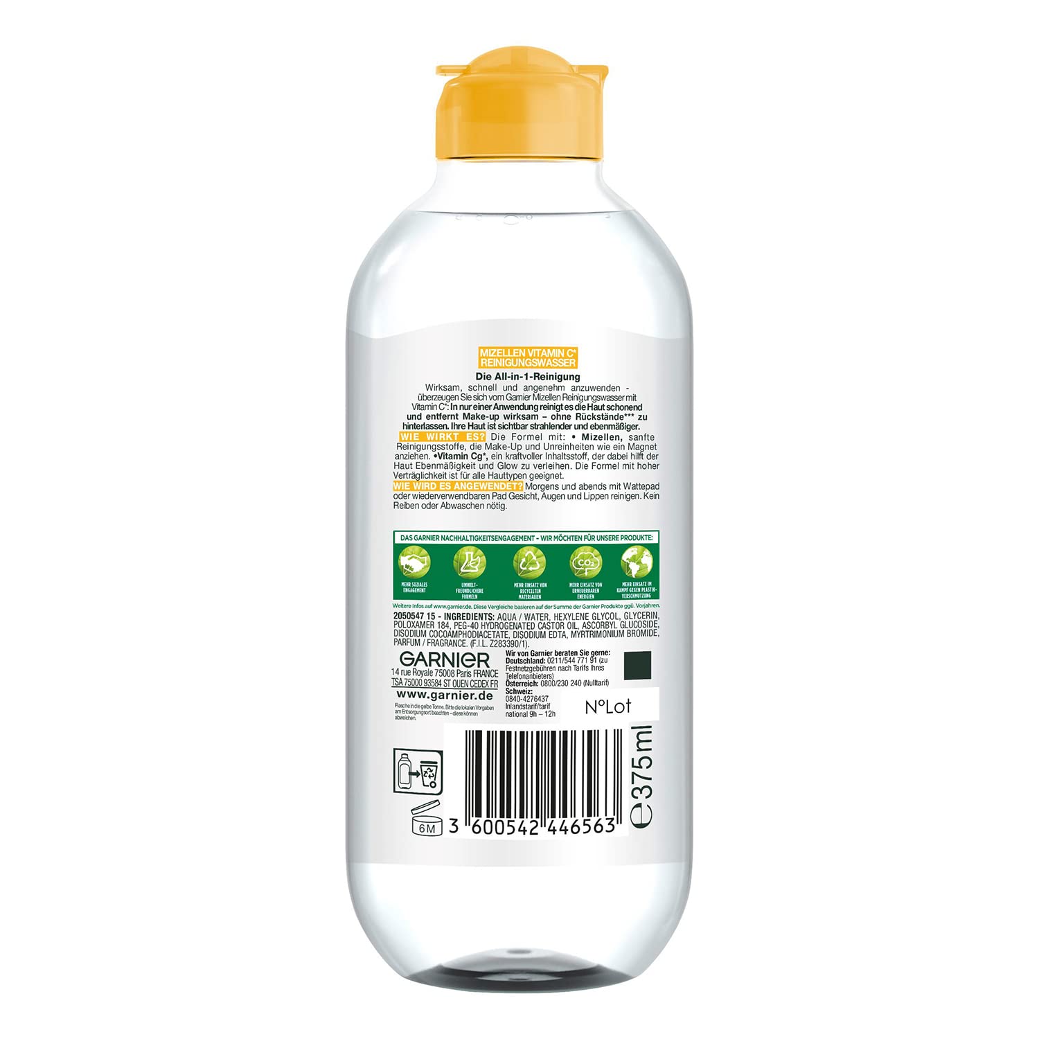 میسلار واتر آبرسان و درخشان کننده پوست گارنیر 