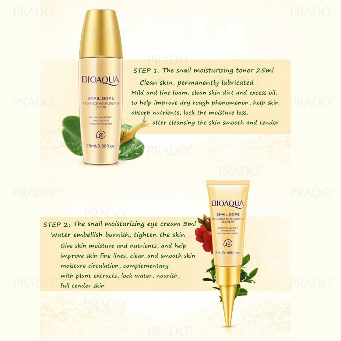 پکیج ۵ عددی مراقبت از پوست حلزون بیواکوا BIOAQUA